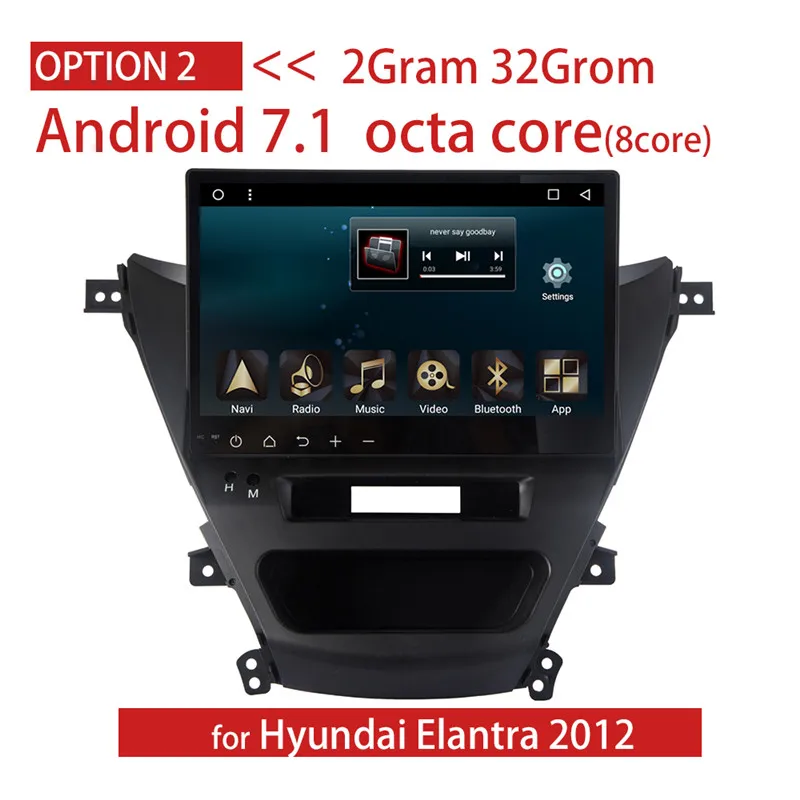 Topnavi Автомобильные Проигрыватели для hyundai Elantra Avante MD 2004-2011 2012 Автомагнитола Android 7,1 С восьмиядерным 8 ядром - Цвет: 7.1 8Core 2
