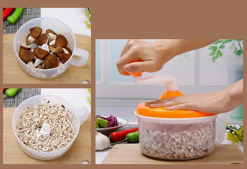 Мощная ручная мясорубка, ручной измельчитель, миксер, миксер, блендер для измельчения мяса, фруктов, овощей, орехов, трав