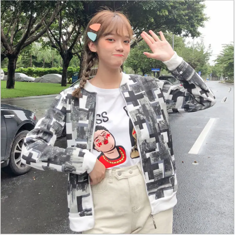 2018 Осень Зима плюс бархатные бейсбольные куртки женская короткая верхняя одежда