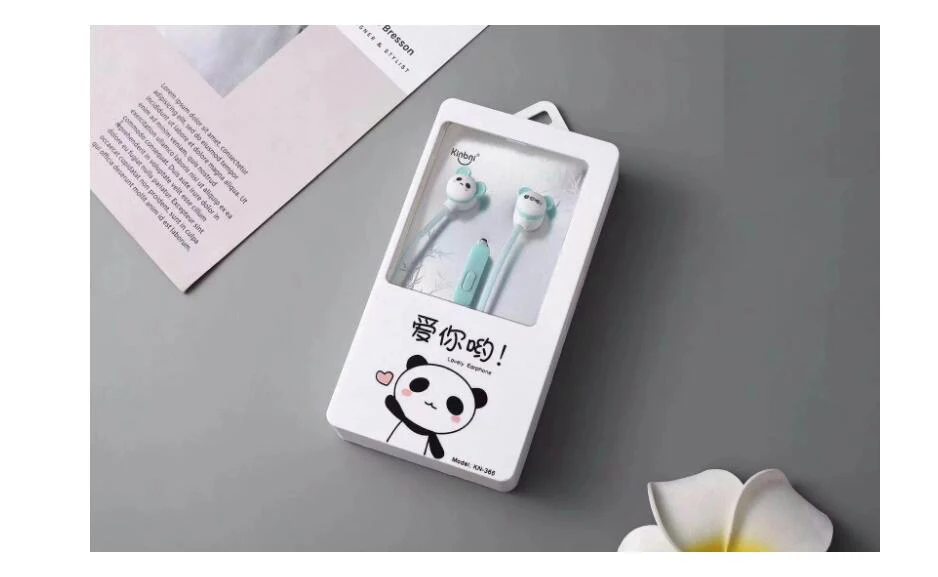 Цветные Мультяшные наушники с милым медведем кнопкой микрофона и пультом