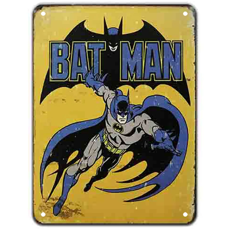 Металлическая табличка супергероя винтажная жестяная вывеска Шикарный декор