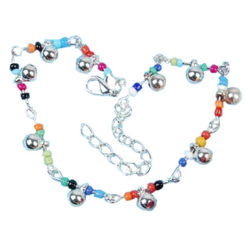 Модный браслет на лодыжку с разноцветными бусинами Jingle Bell | Украшения и