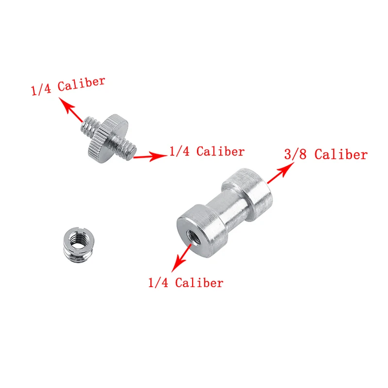 Переходник с винтовой гайкой 1/4 &quot3/8&quot для штатива камеры светодиодный