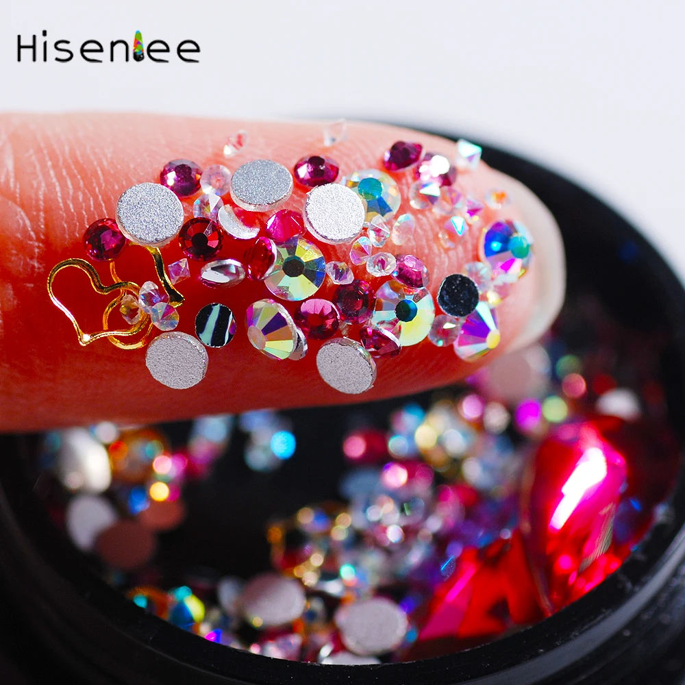 

16 Box Hot Super Shiny Charm Mixed Combination Rhinestone High Quality Glass Resin Metal Rivet Gorgeous DIY Nail Art Decoration