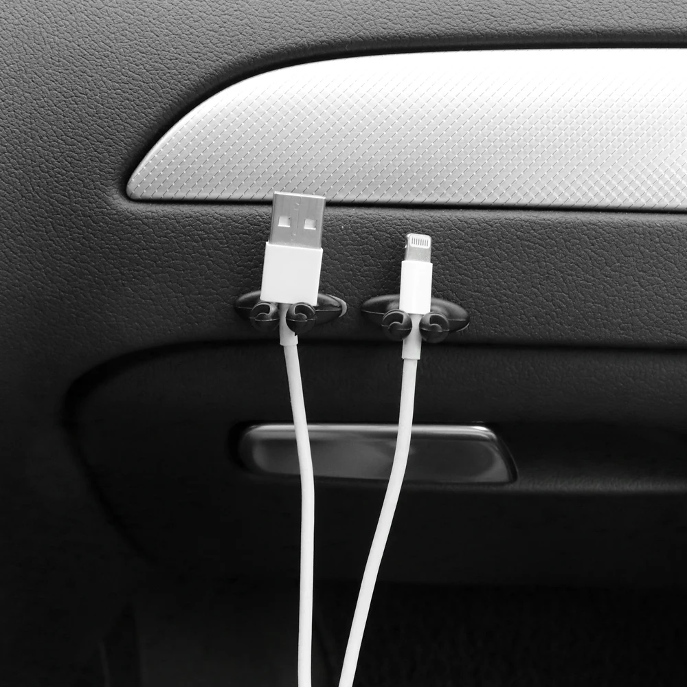 Фиксирующий Зажим Onever для автомобильного USB кабеля 8 шт.|car clips|car charger line claspadhesive car |