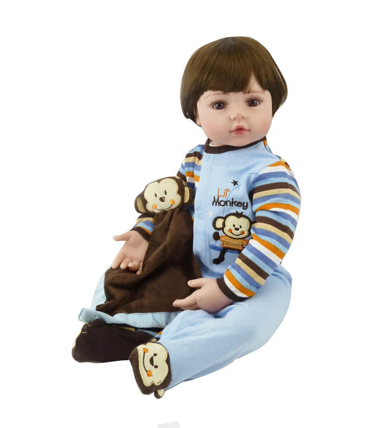 Мальчик bebes reborn 22 "Мягкие силиконовые виниловые куклы для детей игрушка подарок