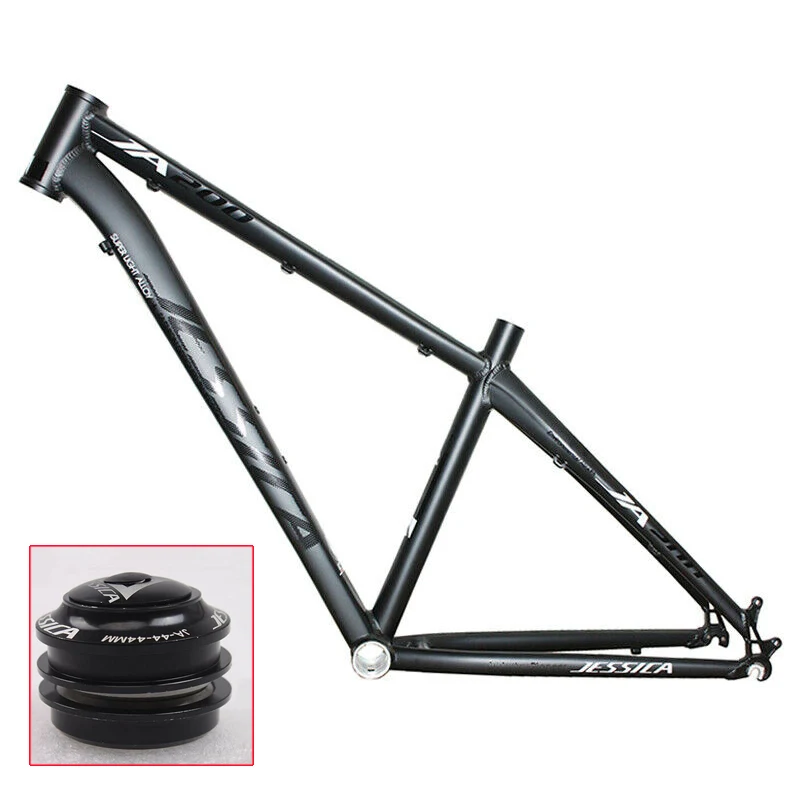 Black White-16 JESSICA 26er 16/17 дюймов MTB рама для горного велосипеда, рама для велосипеда Superlight Straiht Tube 44 мм, рама BSA 68 мм - Цвет: Black White-16
