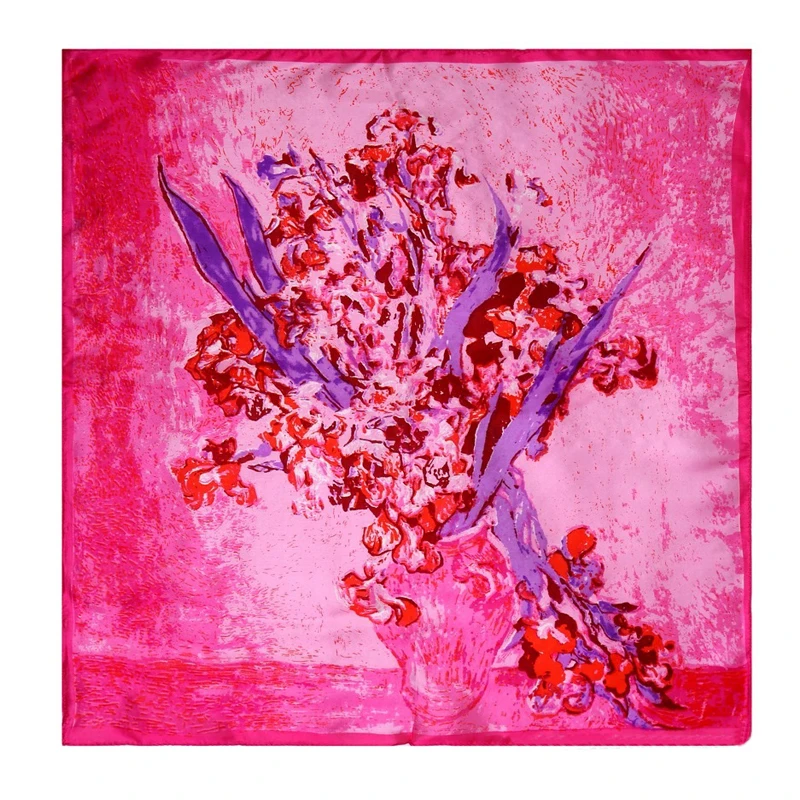 Роскошный бренд Joker атласный квадратный шелковый шарф для женщин Повязка На