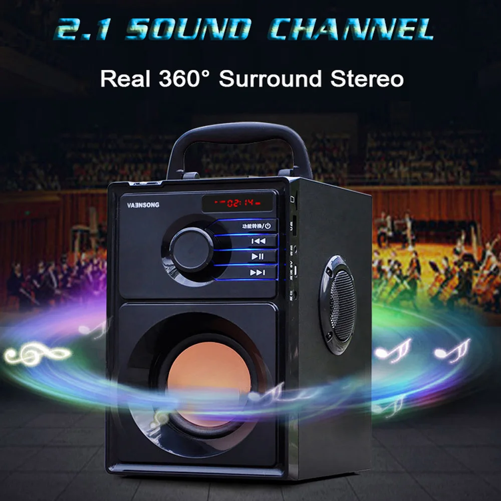 Большая мощность Bluetooth Колонка беспроводной сабвуфер тяжелые басы стерео s