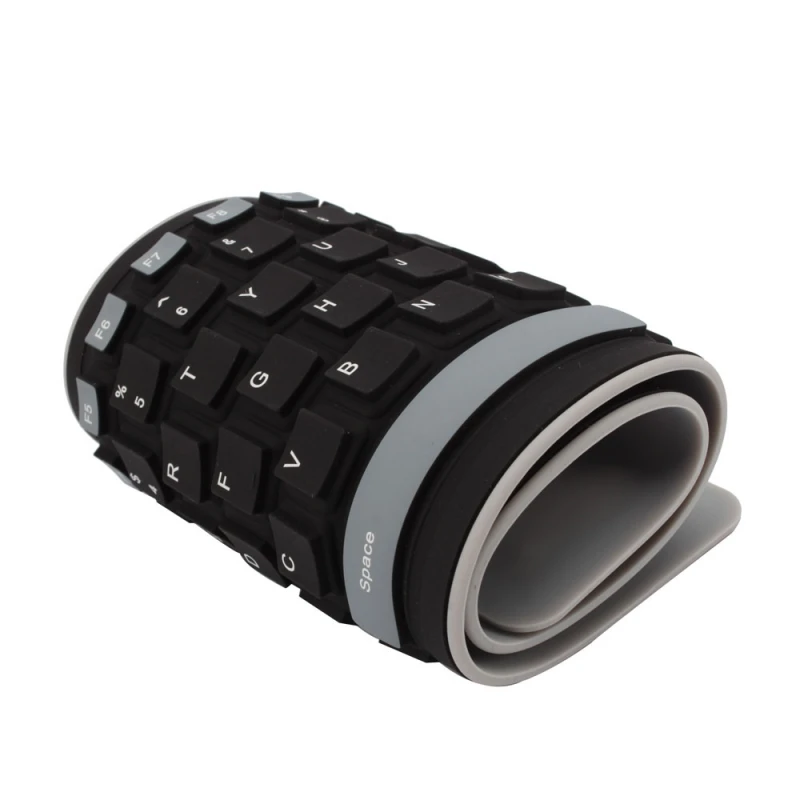 Гибкая черная и серая компьютерная клавиатура с 103 клавишами|keyboard email|keyboard pc