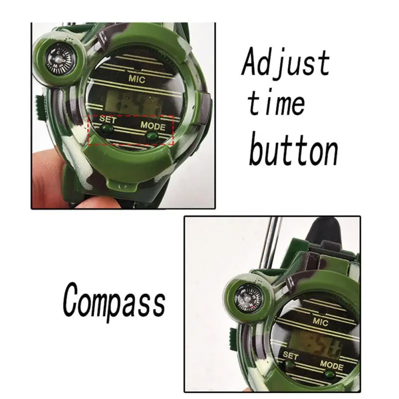1 пара игрушечные рации часы Walkie Talkie 7 в Детские радио наружный домофон игрушка