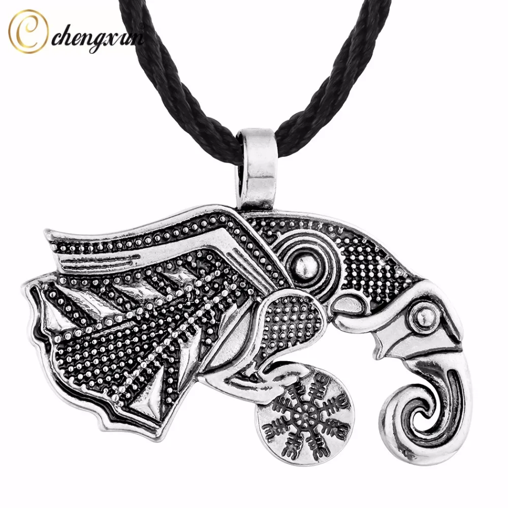Чэнсюнь Ретро Ворон Odin Символ подвеска с символикой викингов мужское ожерелье