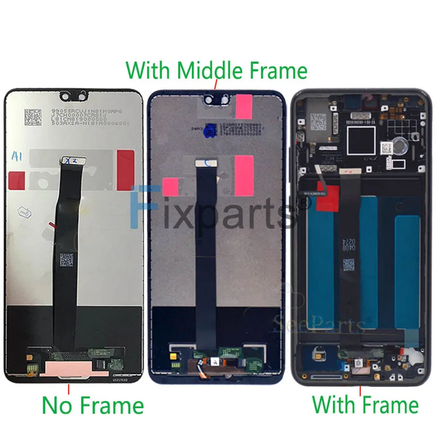 5," huawei P20 lcd дисплей кодирующий преобразователь сенсорного экрана в сборе с заменой отпечатков пальцев huawei P20 lcd huawei EML-AL00 lcd