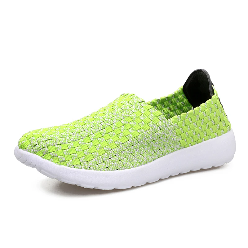 Женская летняя повседневная обувь Плоская дышащая Обувь для мам Женские лоферы