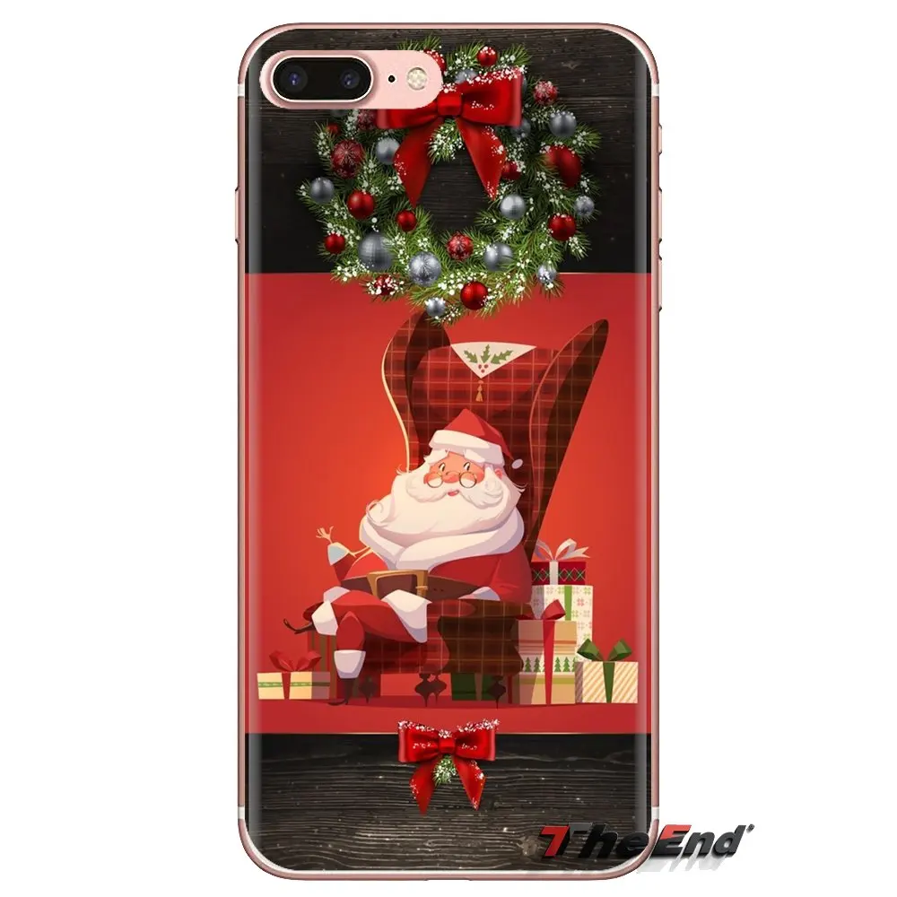 Прозрачные мягкие чехлы для Sony Xperia Z Z1 Z2 Z3 Z5 compact M2 M4 M5 C4 E3 T3 XA Huawei Mate 7 8 Y3II Santa Company anime |
