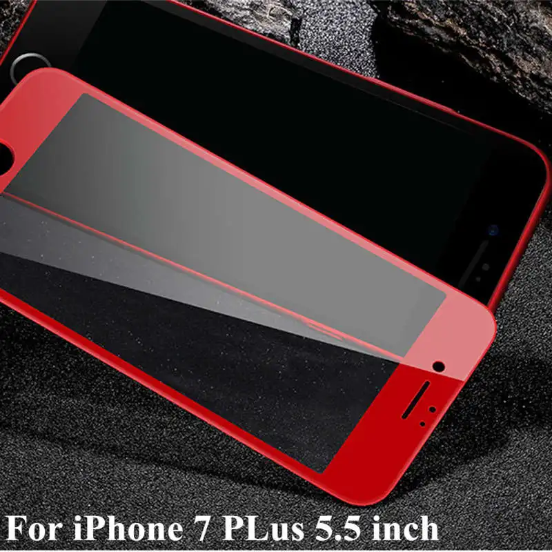 Red For 7 Plus Полное покрытие 5D стекло для iphone 7 закаленное стекло для iphone 6 6S 7 Plus супер Взрывобезопасное защитное стекло пленка на 6 6S 7 4," 5,5" - Цвет: Red For 7 Plus
