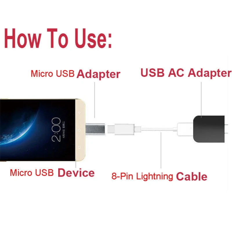 8 контактный переходник Мама папа Micro USB для сотового телефона Android #221|Переходники