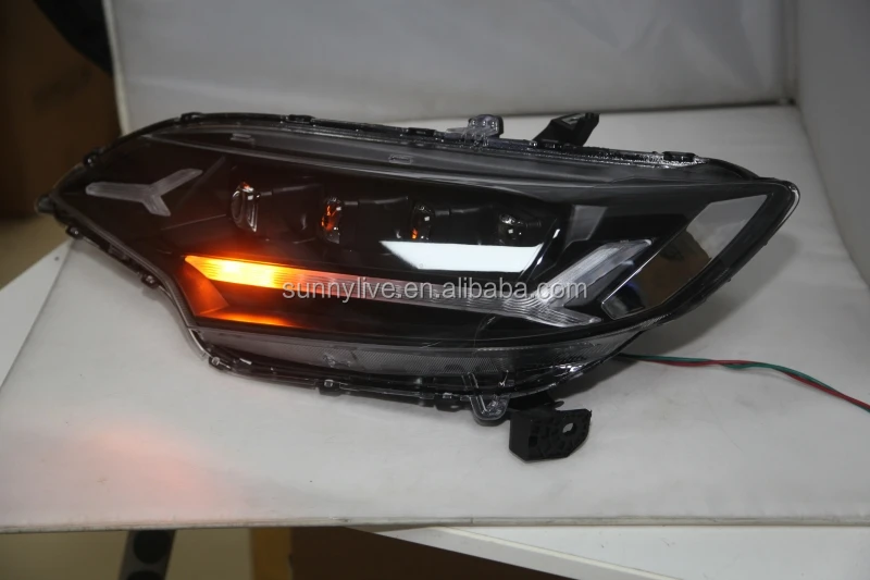 Full led headlight For HONDA for Fit Jazz- year Black Housing JC
