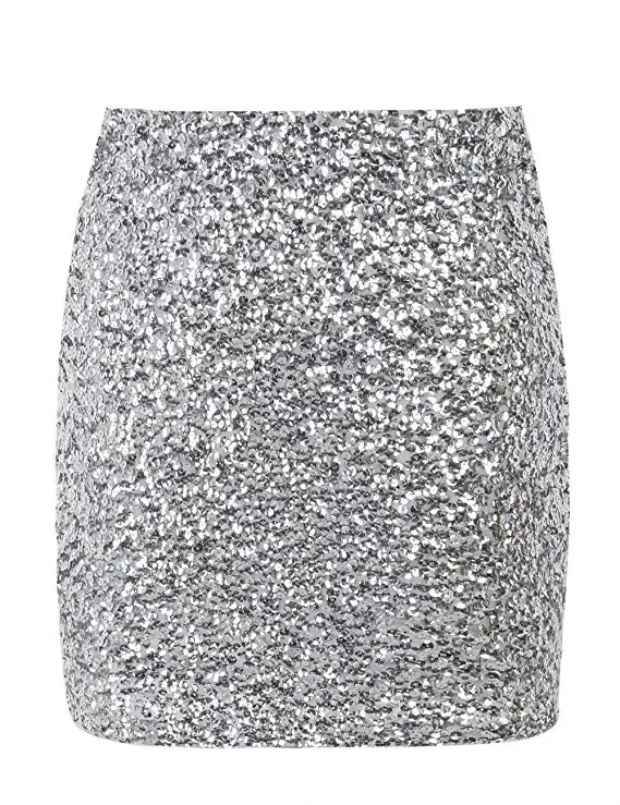 Women Sequin Skirt Bodycon Sparkle Night Out Party Sequined Hip | Женская одежда