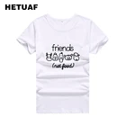 HETUAF веганских материалов Животные футболка Для женщин друзей не Еда Забавные футболки с графикой Для женщин топы вегетарианские футболка Для женщин печати Camisetas Mujer