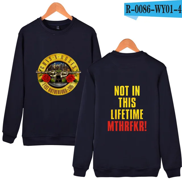 navy blue Рок-группа GUNS N ROSES толстовка осень зима модные толстовки с длинным рукавом толстовки для мужчин и женщин хип-хоп спортивный костюм Топы Одежда - Цвет: navy blue