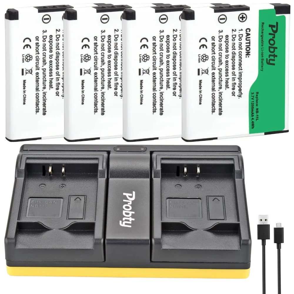 

NB-11L аккумулятор + зарядное устройство для CANON PowerShot A2300 A2400 A3400 A4000 A4050 50IS ELPH 170 IS ELPH 320 HS ELPH 340 HS ELPH 350 H