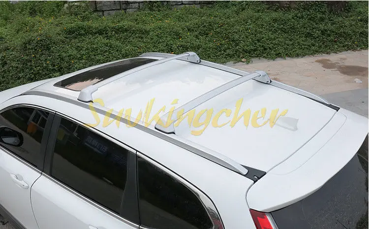 4 pieces Silver Алюминиевый для Хонда сrv CR-V 18 19 багажник на крышу Продольный брус крыши весы для багажа стойки поперечина - Цвет: 4 pieces Silver
