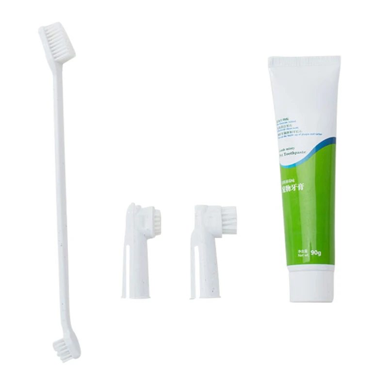 ПЭТ набор из зубных паст весело собачья зубная паста Зубная щётка 4 шт чистящих