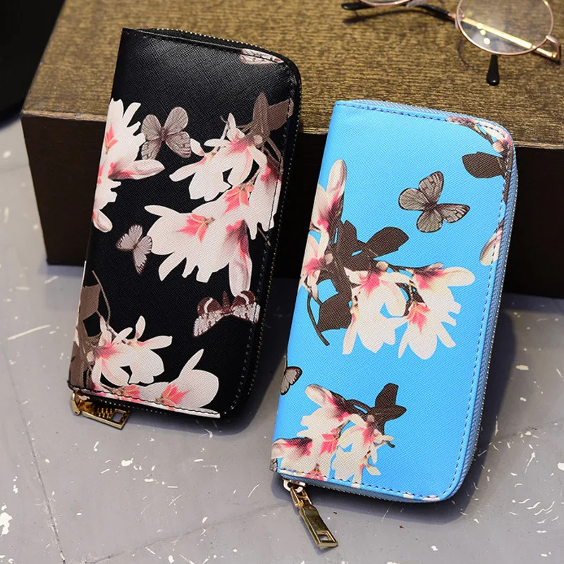 Женский Длинный клатч кошелек с карманом для мобильного телефона держатель