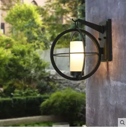 Simple outdoor waterproof balcony aisle terrace store wall lamp creative globe sun room | Лампы и освещение