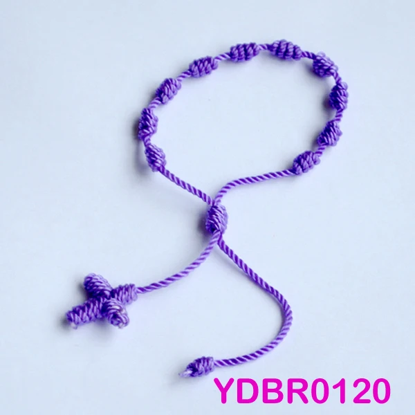 50 шт/партия смешанные цвета оптом PULSERAS DECENARIOS, ручной работы Крест вязаные четки браслеты