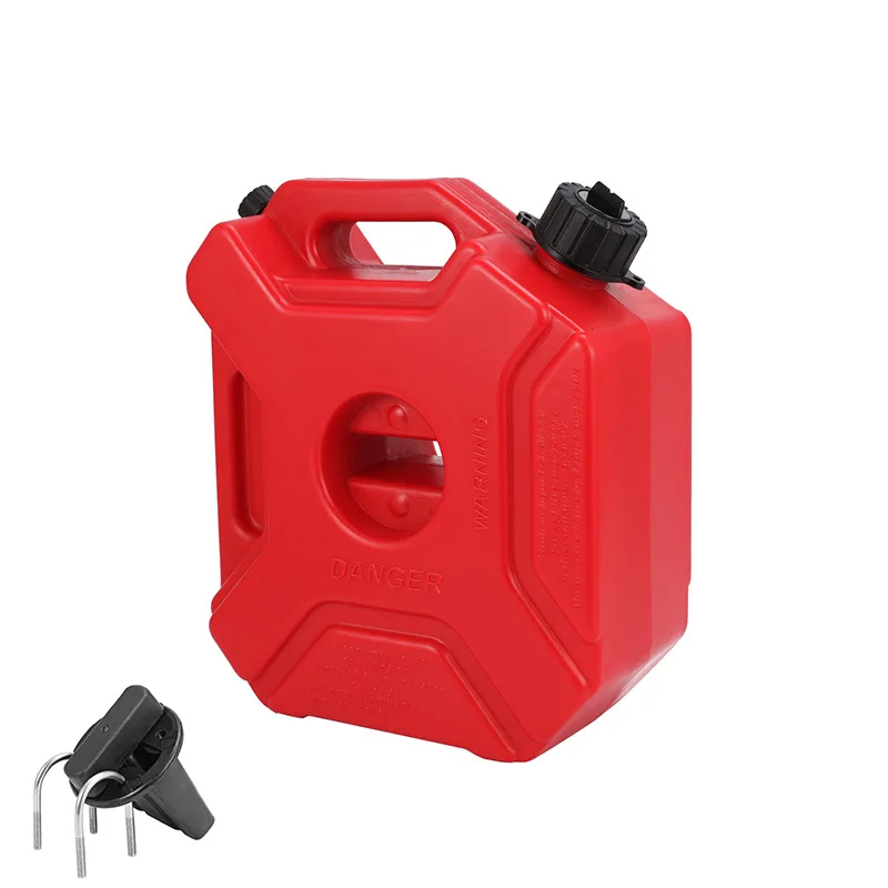Auxmart 3L 5L бак для топлива, запасные пластиковые бензиновые баки, крепление для мотоцикла/автомобиля, канистра для бензина, масляный контейнер, топливные кувшины - Название цвета: 5L with Bracket Lock