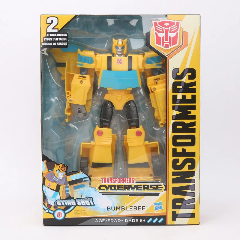 25 см Трансформеры игрушки Оптимус Прайм Cyberverse конечный класс фигурка повторяемая матрица Mega Shot атака модель Бамблби - Цвет: E1885AW01 BUMBLEBEE