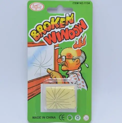 Broken Window 2 шт./лот, игрушки-трюки, шутки, чихание порошка, поддельное пиво, игрушка на Хэллоуин, День дурака, новинка, забавные, практичные, разнообразные игрушки - Цвет: Broken Window