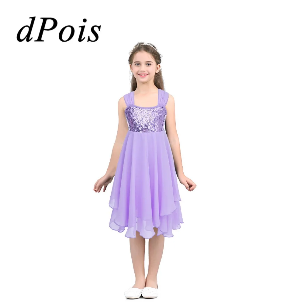 

DPOIS Ballet Dance Dress For Kids Girls Sequins Ballerina Stage Dance Costume Ballet Dress Child Gymnastics Leotard Tutu Dress