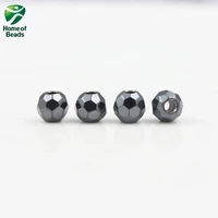 new arrival a quality natural stone hematite loose beads black 6 8 10 12mm for diy jewelry making hlb1002