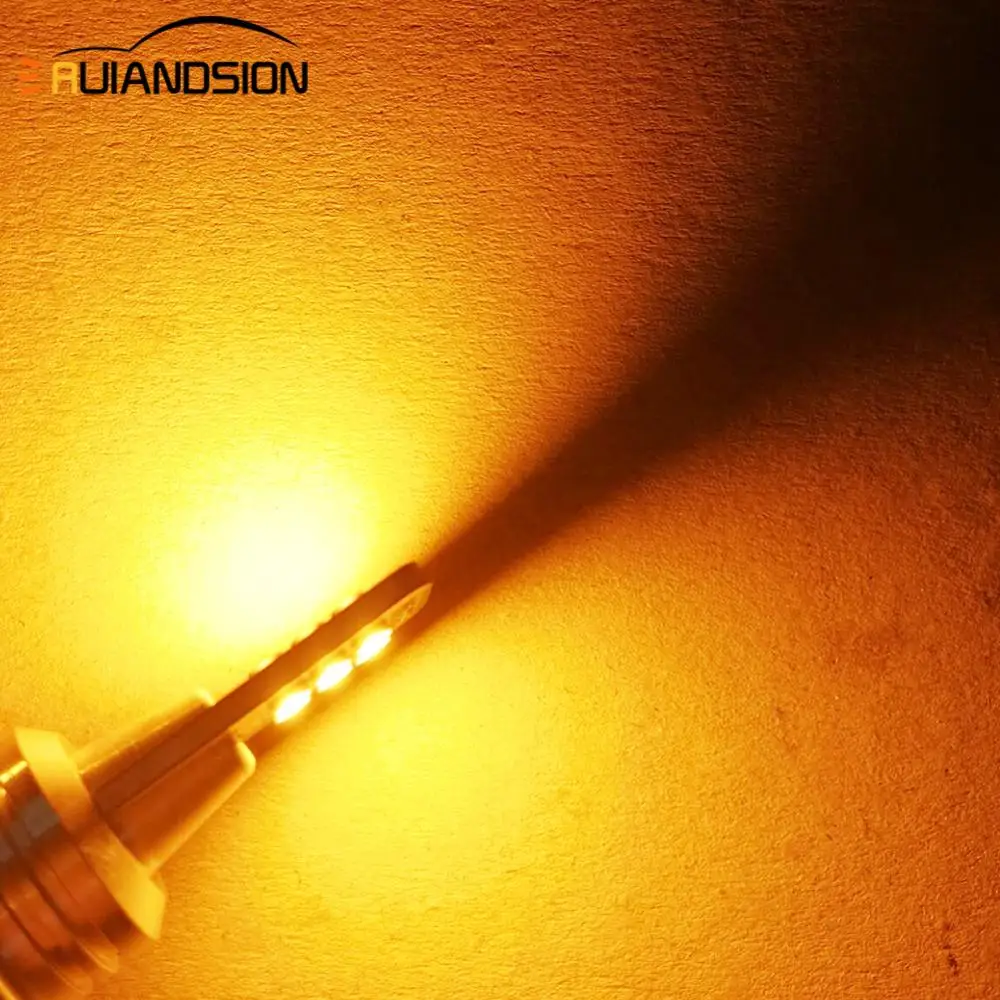 

2x 7W car H7 led H11 led canbus 3030 super White 12LED Tail Yellow Fog Light Day Running Light 12-24V auto no-polar Lamp