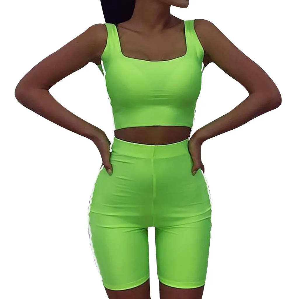 Женский комплект из двух предметов сексуальный облегающий топа и байкерских