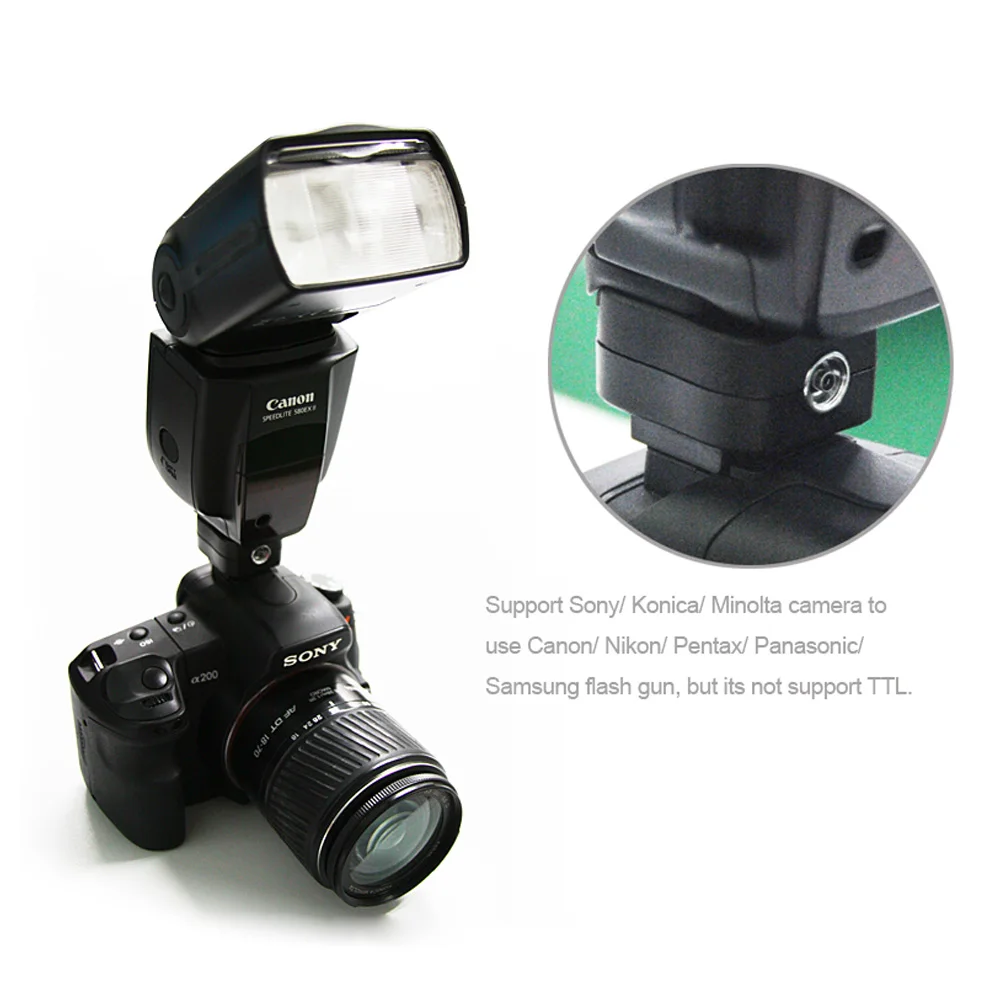 Для sony A65 A37 A77 A57 A100 A200 A230 A300 A350 A330 A380 A500 A550 IN560IV Вспышка Speedlite и пикселя TF 325 Горячий