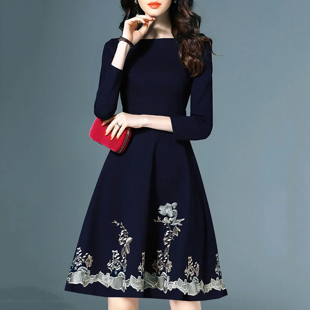 SAGACE винтажное женское платье 2019 ТРАПЕЦИЕВИДНОЕ летнее элегантное с вырезом