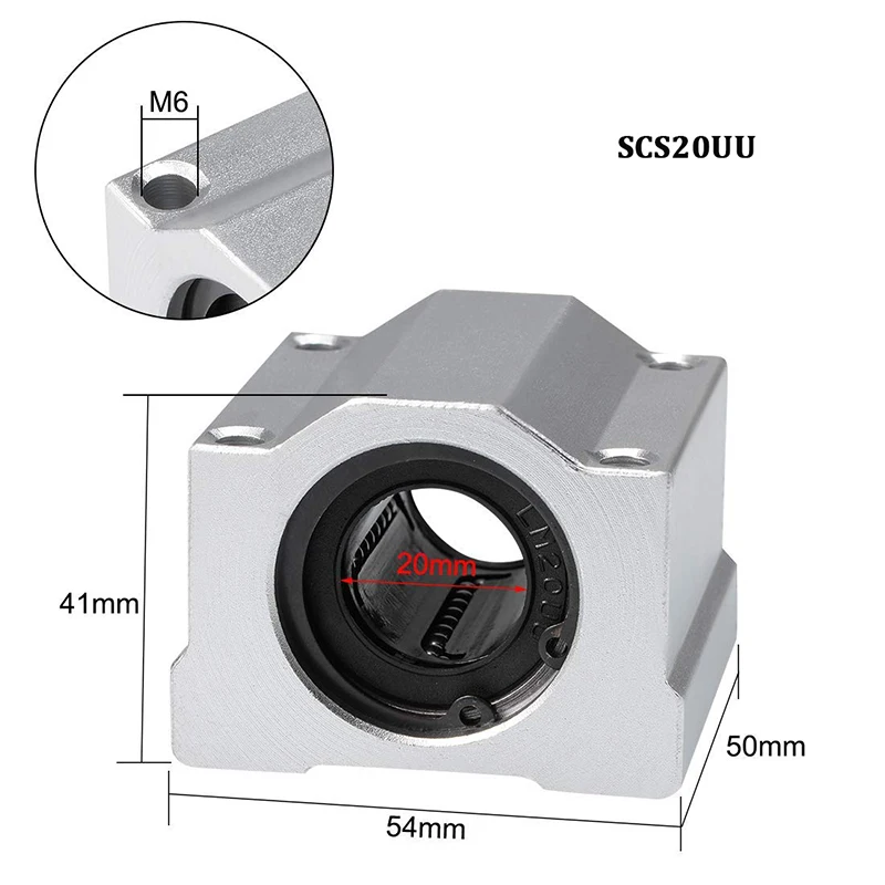 SCS8UU 8 мм линейный Шарикоподшипниковый блок CNC маршрутизатор SCS6UU SCS10UU SCS12UU SCS16UU SCS20UU