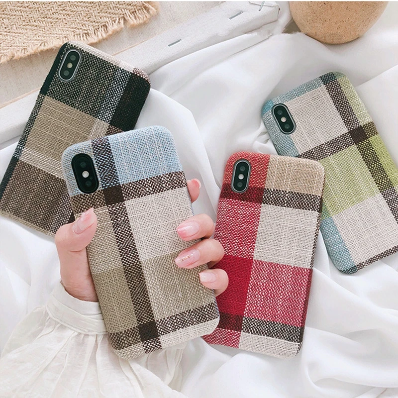 Модные Винтаж Красный волосатые плед Чехол для iPhone 7 8 плюс 6 6s X Xs Max Xr 10 Рождество