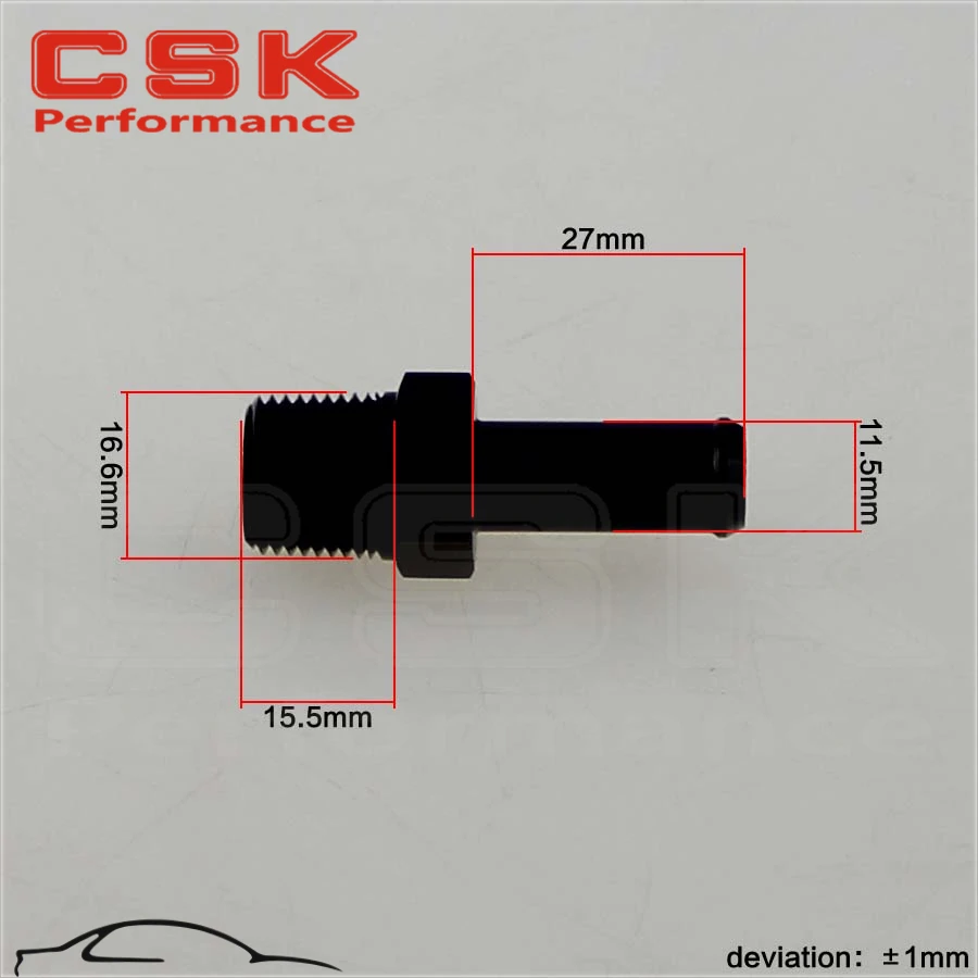 2 шт. алюминиевый 3/8 &quotNPT Мужской прямой 1/2&quot шланг соска AN8 фитинг черный|an8