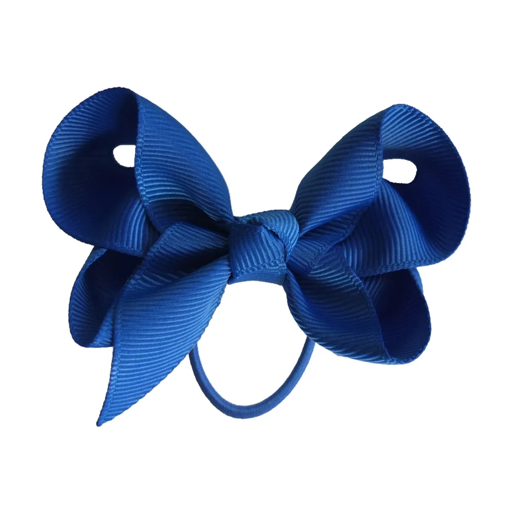 40 шт. 3-дюймовый бант для волос с эластичными лентами петли банты маленьких