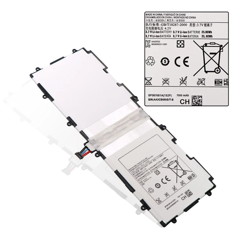 Аккумулятор для планшета Samsung Galaxy Note 7000 10 1 мАч SP3676B1A GT-N8000 N8005 N8010 N8013 N8020 P7500 P7510 P5100