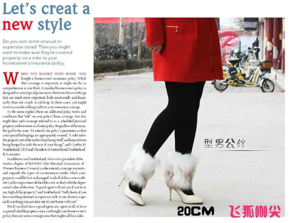 Новый Стиль ботинок манжеты Пушистые мягкие пушистые искусственные меховые