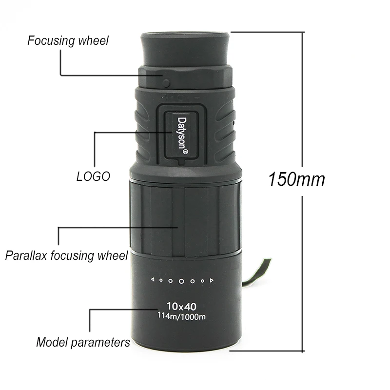 Монокулярный телескоп Datyson 10x40 с многослойным покрытием водонепроницаемый