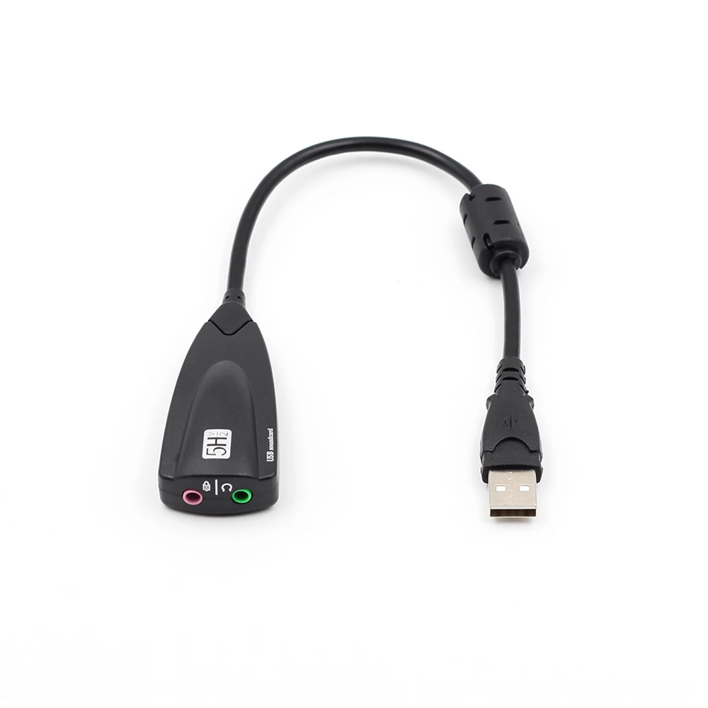100 шт 7 1 Внешняя USB звуковая карта аудио адаптер к 3D CH виртуальный канал Звуковая