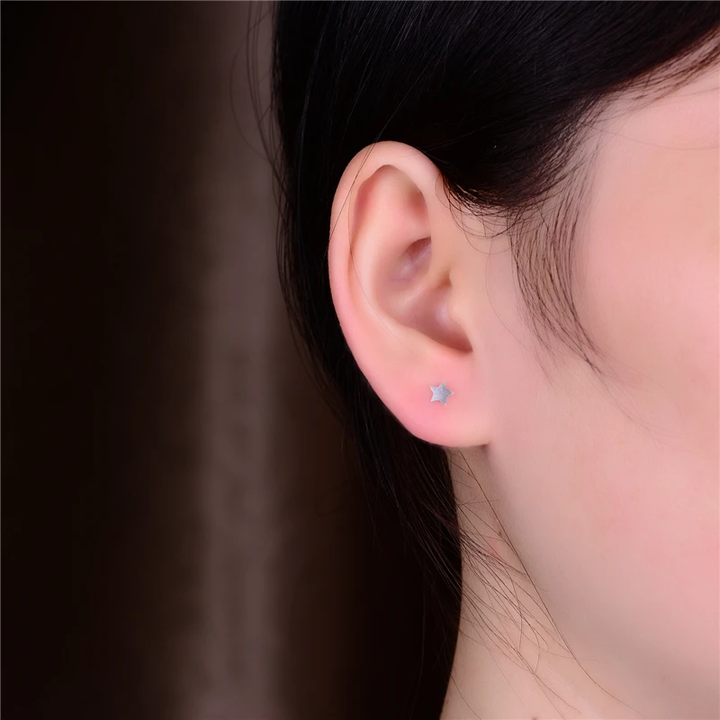 Сегодняшняя сделка недорогие 925 Стерлинговое Серебро-бижутерия серьги-гвоздики