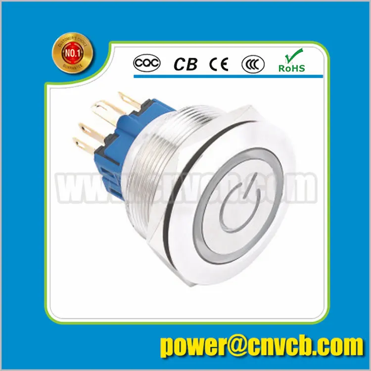 30 мм плоская головка momenatry с кольцевым светодиодным индикатором питания